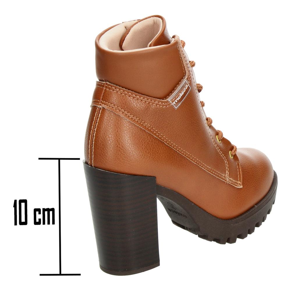 Foto 4 pulgar | Botín Con Tacón Moleca Mujer Café Cintas Ajustables Dama Cafe