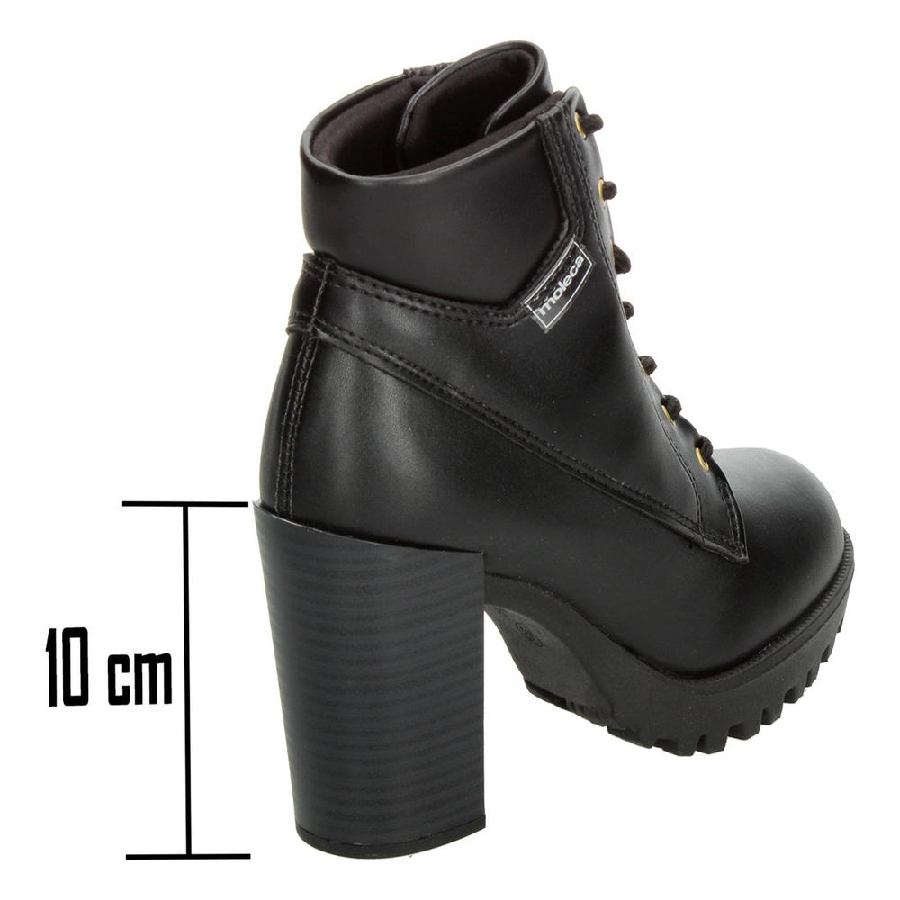 Foto 4 pulgar | Botín Con Tacón Mujer Moleca Negro Cintas Ajustables Dama Negro