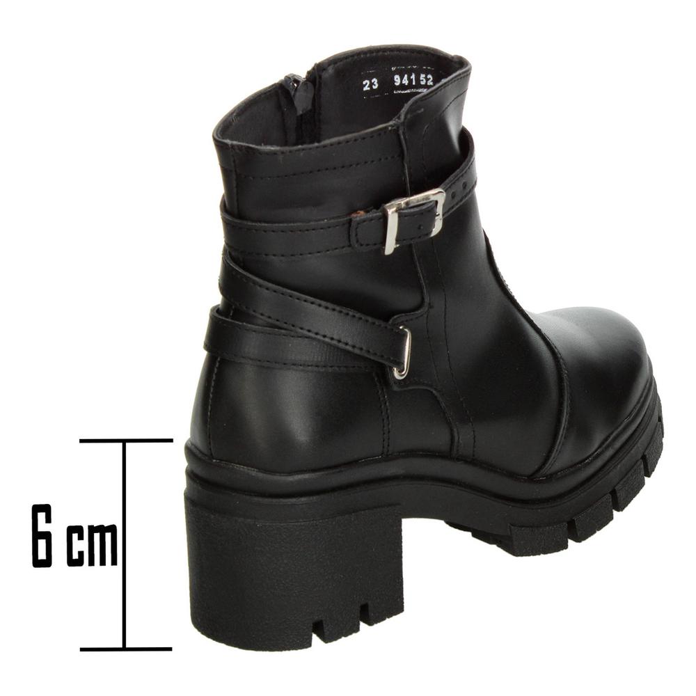 Foto 3 | Botín Mujer Green Love Negro Tacón 6 Cm Cuadrado Casual Negro