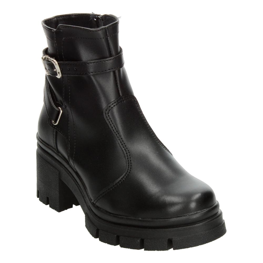 Foto 4 | Botín Mujer Green Love Negro Tacón 6 Cm Cuadrado Casual Negro