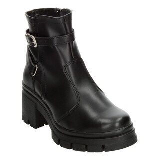Foto 4 | Botín Mujer Green Love Negro Tacón 6 Cm Cuadrado Casual Negro