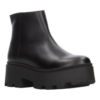 Foto 2 | Botín Mujer Salamandra Negro Liso Plataforma 6 Cm Para Dama Negro