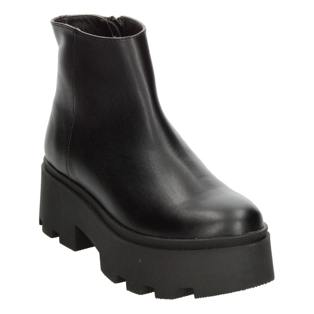 Foto 5 pulgar | Botín Mujer Salamandra Negro Liso Plataforma 6 Cm Para Dama Negro