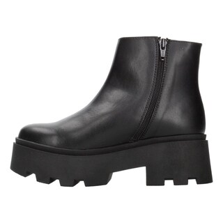 Foto 5 | Botín Mujer Salamandra Negro Liso Plataforma 6 Cm Para Dama Negro