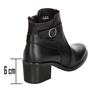 Foto 3 | Botín Mujer Green Love Negro Casual Clásico Con Tacón Negro