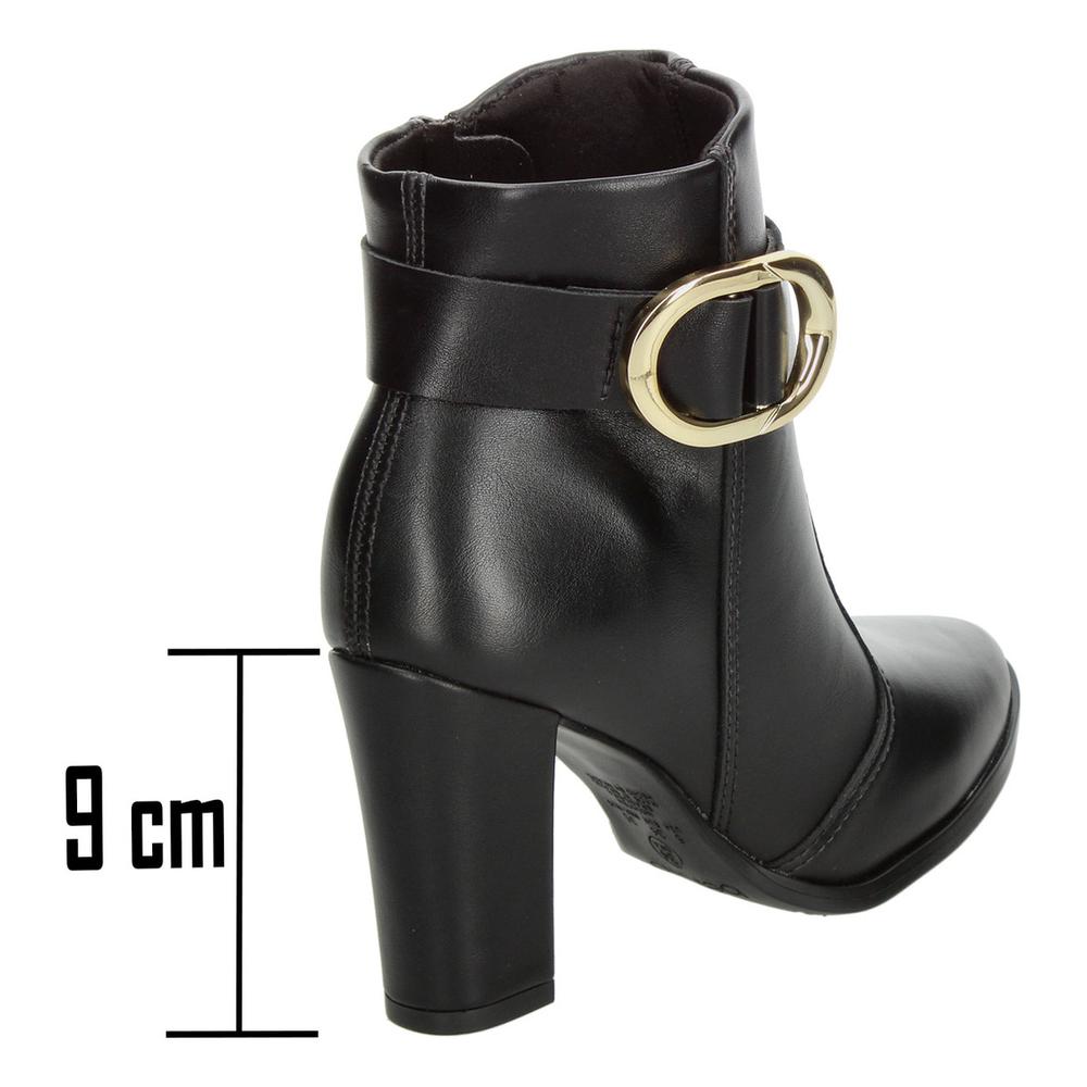 Foto 4 pulgar | Botines Dama Beira Rio Negro Casual Tacón 9 Cm Para Mujer Negro