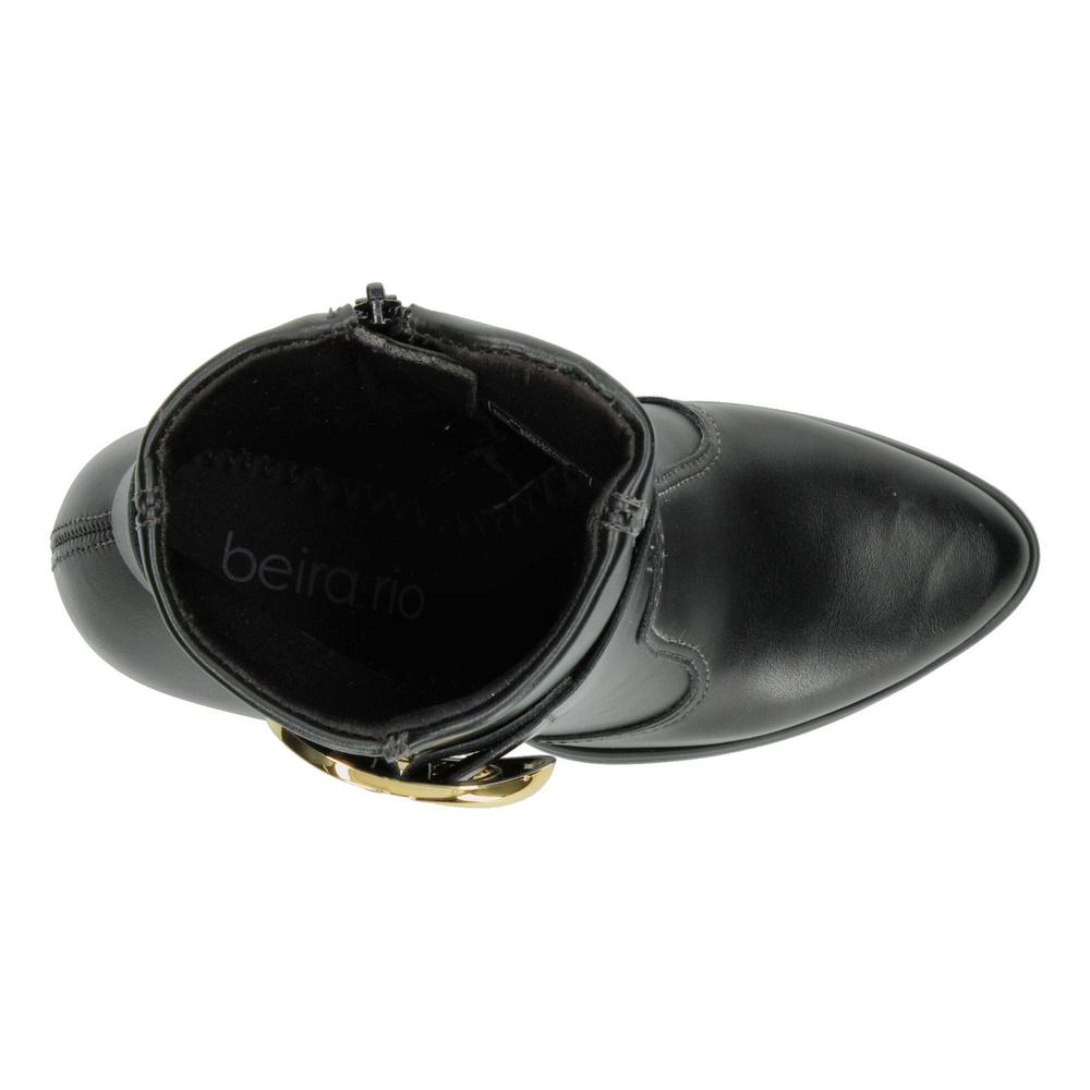 Foto 9 pulgar | Botines Dama Beira Rio Negro Casual Tacón 9 Cm Para Mujer Negro