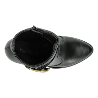 Foto 8 | Botines Dama Beira Rio Negro Casual Tacón 9 Cm Para Mujer Negro