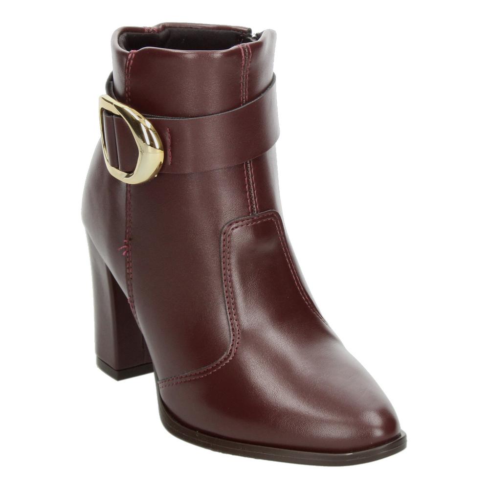 Foto 5 pulgar | Botines Dama Beira Rio Vino Tacón 9 Cm Casual Para Mujer Rojo