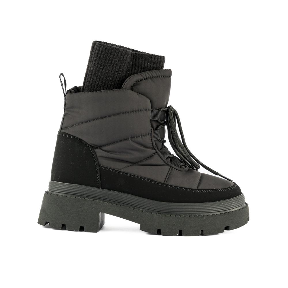 Foto 1 | Bota Invierno Peluche Moda Nieve Para Dama Walki Suzette Negro