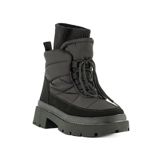 Foto 2 | Bota Invierno Peluche Moda Nieve Para Dama Walki Suzette Negro