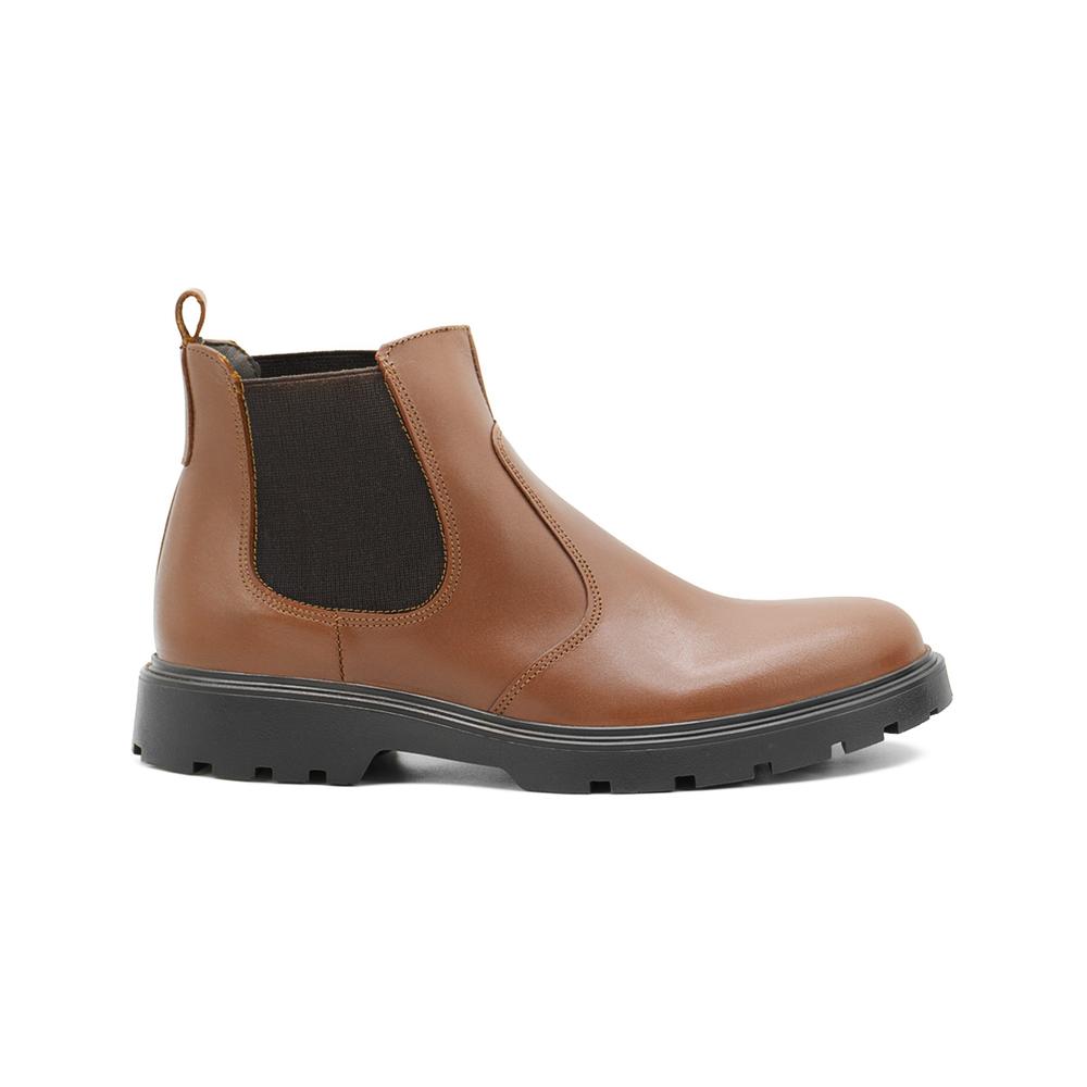 Foto 4 pulgar | Bota Chelsea Para Hombre Con Elástico Suela Gruesa Cafe