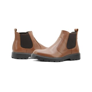 Foto 5 | Bota Chelsea Para Hombre Con Elástico Suela Gruesa Cafe