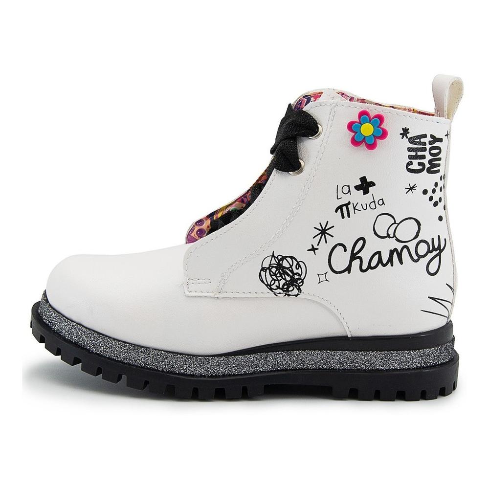 Foto 3 | Botin Moda Niña Distroller Chamoy Color Perla 15-21 Con Arco Beige