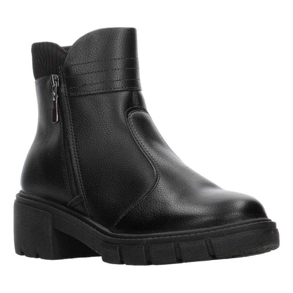Foto 3 pulgar | Botines Dama Beira Rio Negro Plataforma 7 Cm Cómodo Zipper Negro