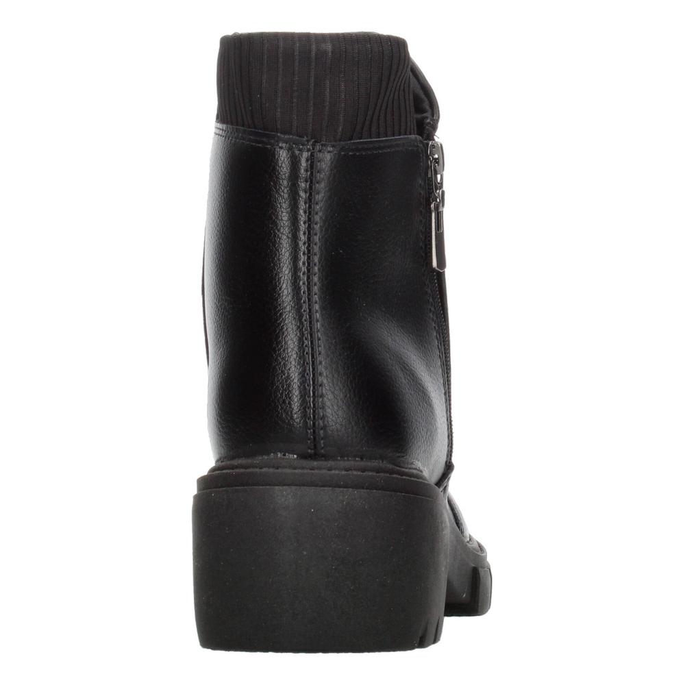 Foto 8 pulgar | Botines Dama Beira Rio Negro Plataforma 7 Cm Cómodo Zipper Negro