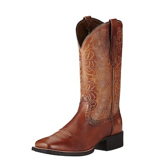 Foto 1 | Western Boot Ariat Remuda Para Mujer, Diseño Redondeado, Piel De Plena Flor - Venta Internacional.