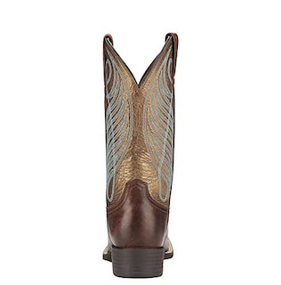 Foto 5 | Bota Vaquera Ariat De Piel Redonda Con Punta Cuadrada Y Punta Cuadrada - Venta Internacional.