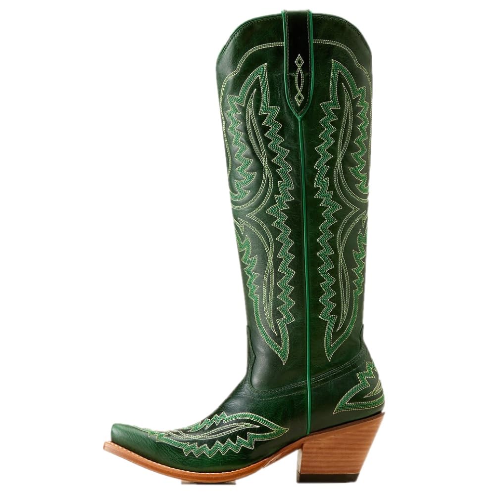 Foto 3 pulgar | Botas Ariat Casanova Bordadas Para Mujer, Hasta La Rodilla, Verde 37eu - Venta Internacional.