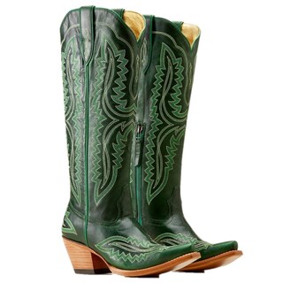 Foto 7 | Botas Ariat Casanova Bordadas Para Mujer, Hasta La Rodilla, Verde 37eu - Venta Internacional.