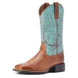 Bota Vaquera Ariat De Piel Redonda Con Punta Cuadrada Y Punta Cuadrada - Venta Internacional.