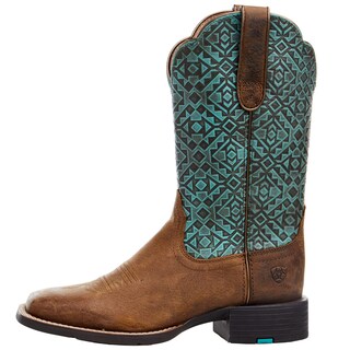 Foto 2 | Bota Vaquera Ariat, Redonda, Ancha Y Con Punta Cuadrada, Para Mujer, Estilo Old Earth - Venta Internacional.