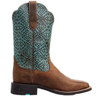 Foto 4 | Bota Vaquera Ariat, Redonda, Ancha Y Con Punta Cuadrada, Para Mujer, Estilo Old Earth - Venta Internacional.