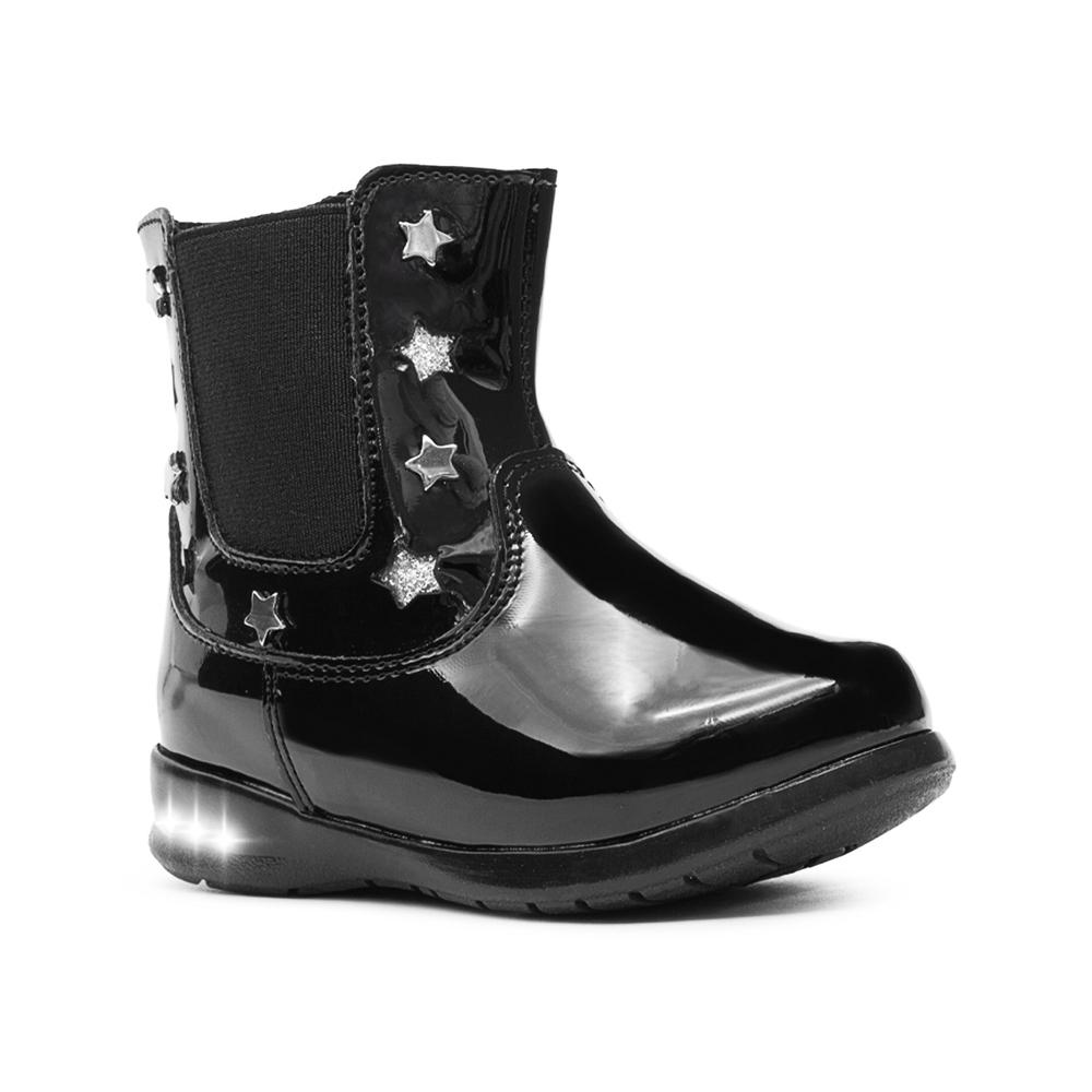 Foto 5 pulgar | Botin Niña Invierno Coqueta  Charol Negro Casuales 18-26 Negro