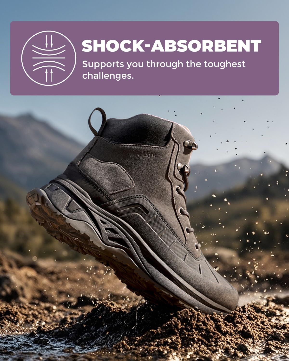 Foto 4 pulgar | Botas De Senderismo Nortiv 8 Snhb2312w Impermeables Para Mujer, Talla 6, Gris Oscuro - Venta Internacional.