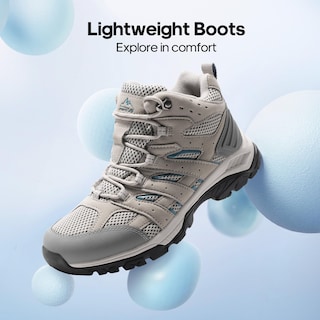 Foto 2 | Botas De Senderismo Nortiv 8 Snhb2212w Impermeables Para Mujer, Color Gris Claro - Venta Internacional.