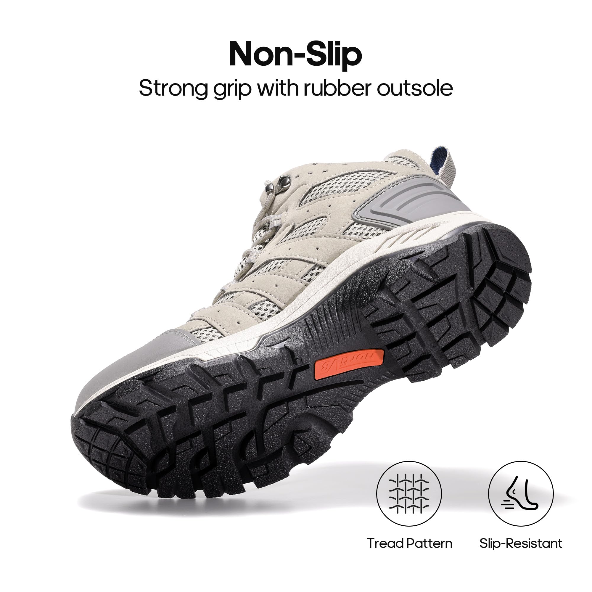 Foto 4 | Botas De Senderismo Nortiv 8 Snhb2212w Impermeables Para Mujer, Color Gris Claro - Venta Internacional.