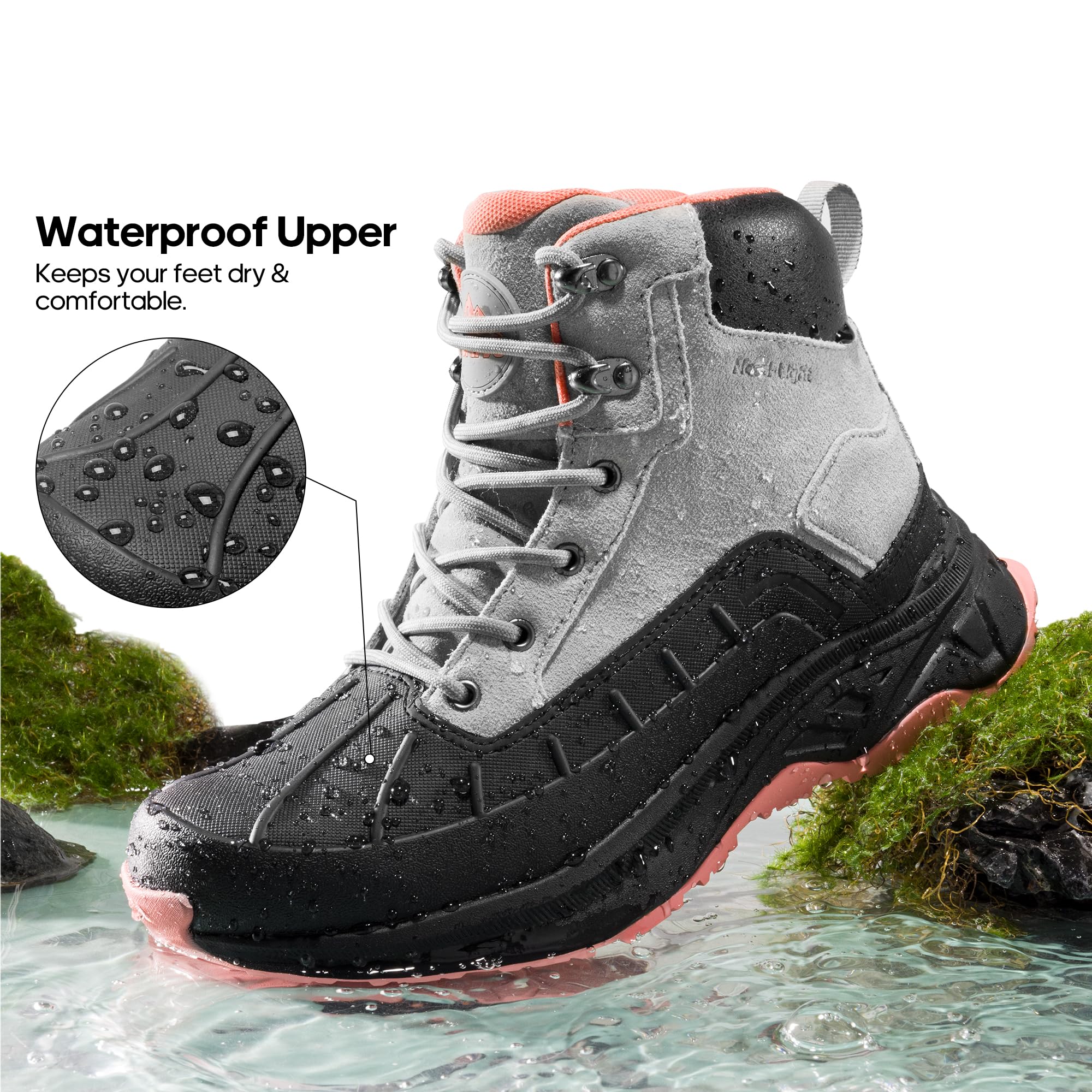 Foto 3 pulgar | Botas De Senderismo Nortiv 8 Snhb2312w Impermeables Para Mujer, Talla 6.5 - Venta Internacional.