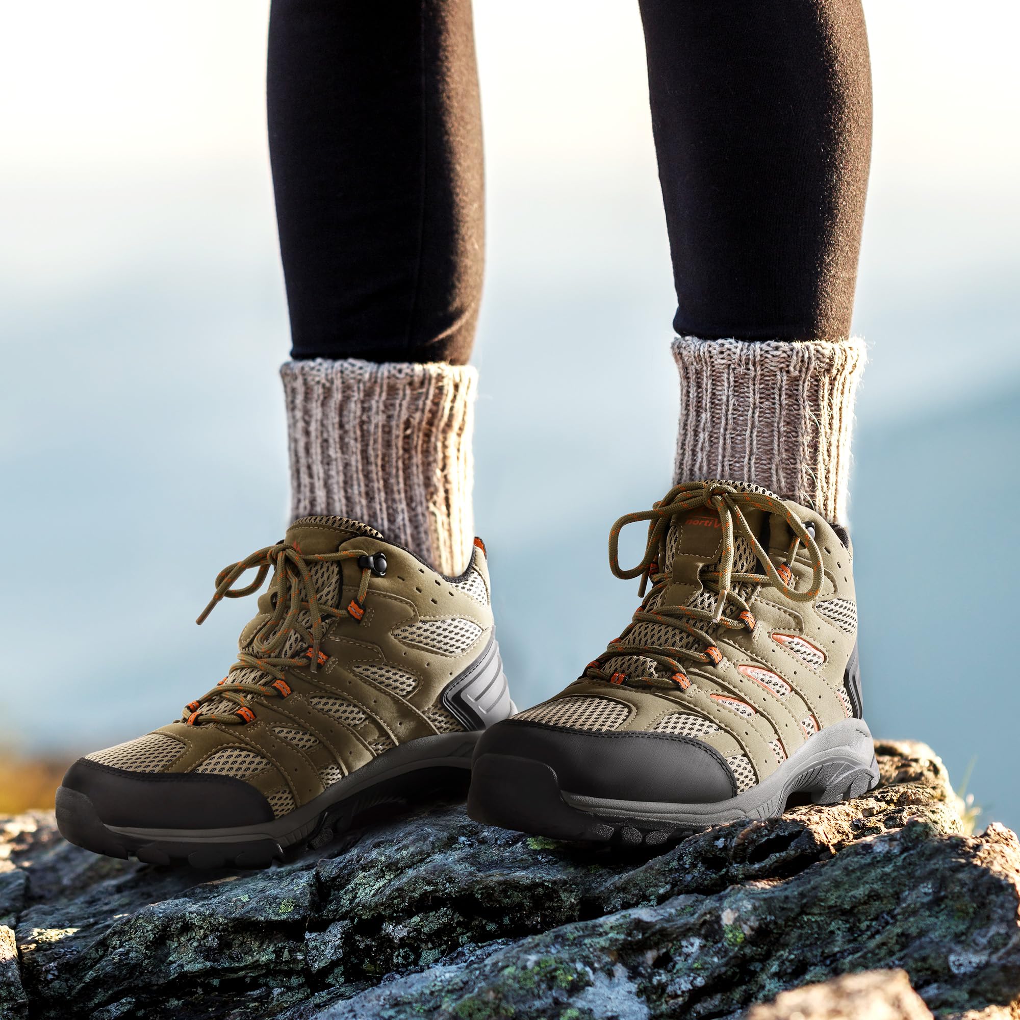 Foto 7 | Botas De Senderismo Nortiv 8 Snhb2212w Impermeables Para Mujer Marrón/naranja - Venta Internacional.