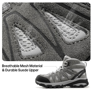 Foto 3 | Botas De Senderismo Nortiv 8 Snhb211w Impermeables Para Mujer, Talla 9, Color Gris Claro - Venta Internacional.
