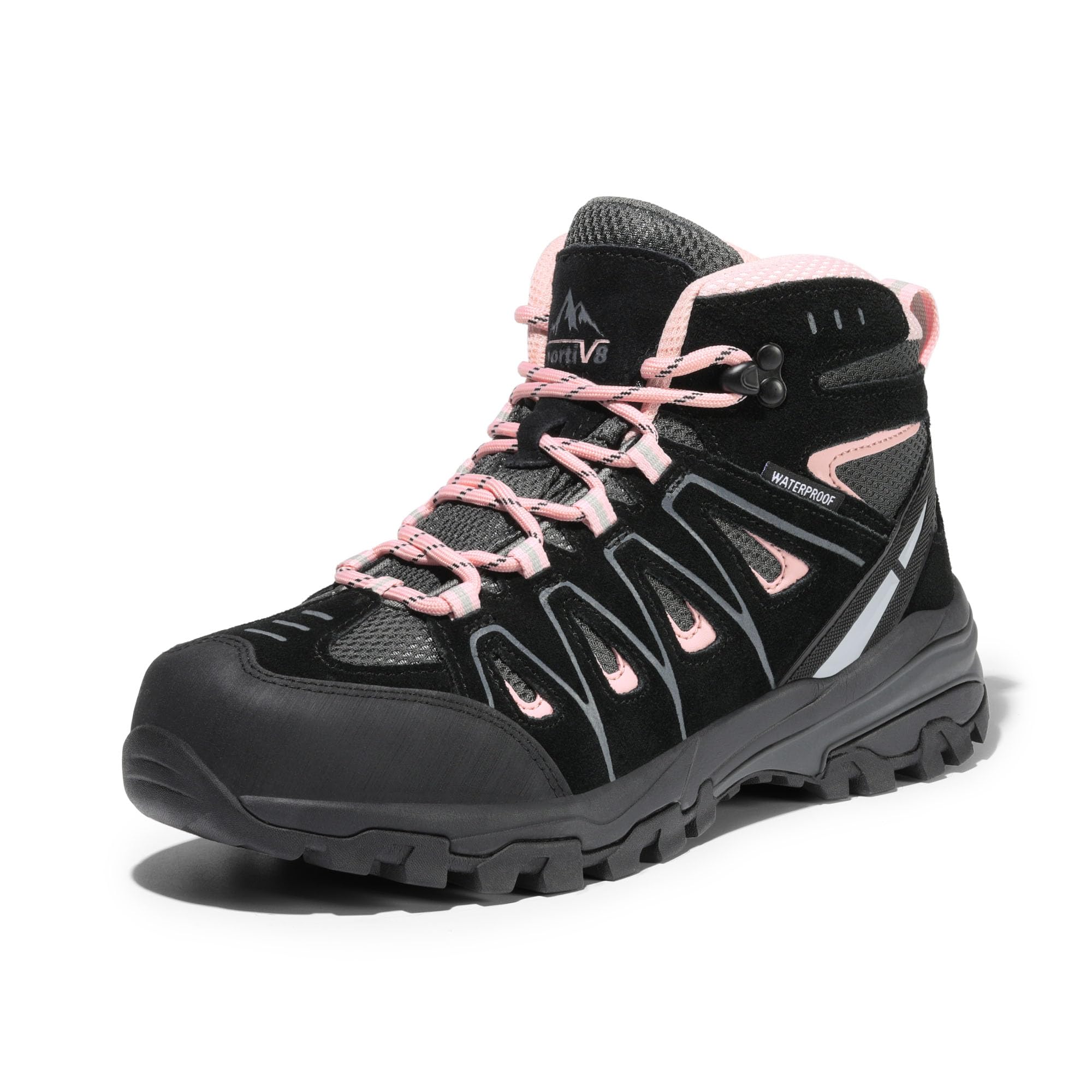 Foto 1 | Botas De Senderismo Nortiv 8 Snhb211w Impermeables Para Mujer, Negro/rosa - Venta Internacional.