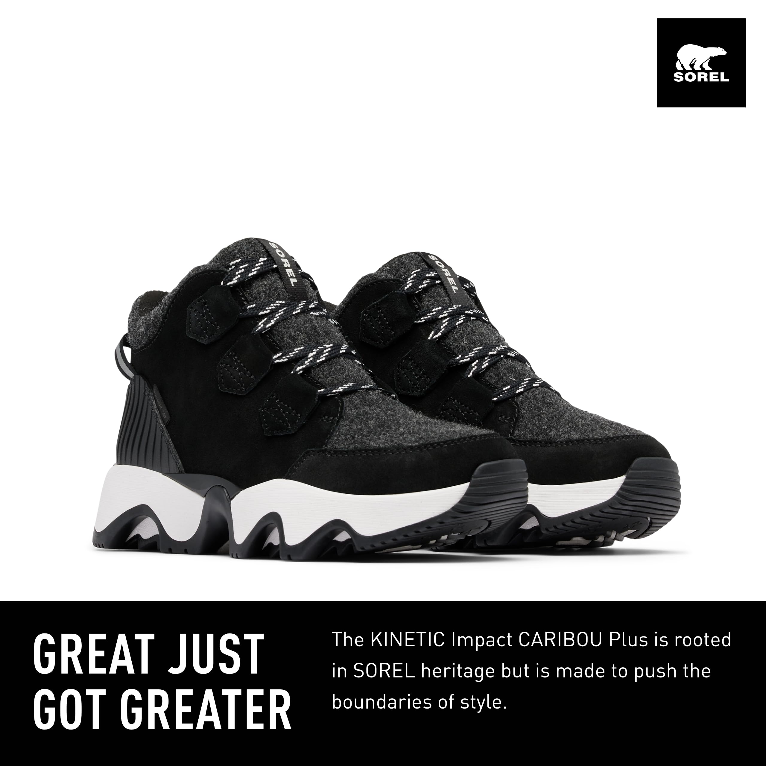 Foto 2 | Bota Sorel Kinetic Impact Caribou Plus Impermeable Para Mujer - Venta Internacional.