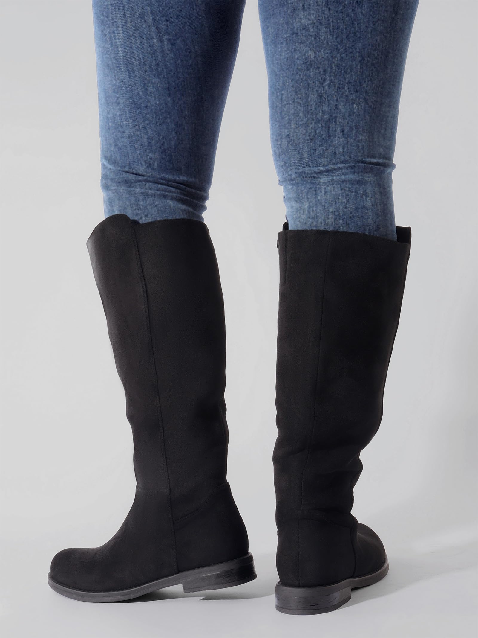 Foto 6 pulgar | Botas Shoe'n Tale, Anchas, Pantorrillas, Hasta La Rodilla, Para Mujer, Color Negro, Talla 9 - Venta Internacional.