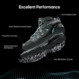 Foto 4 | Botas De Senderismo Nortiv 8 Snhb211w Impermeables Para Mujer, Talla 9, Gris/azul - Venta Internacional.