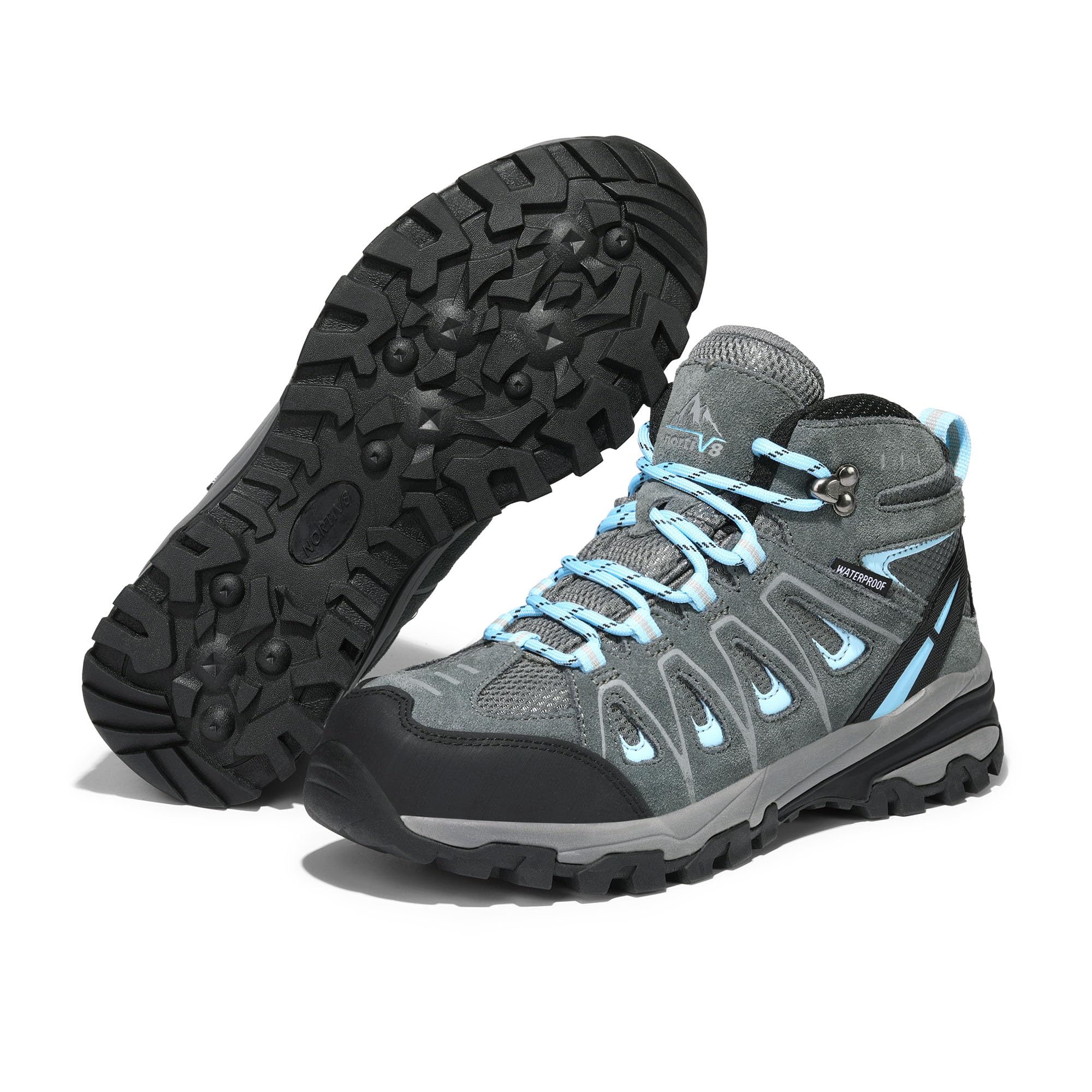 Foto 8 pulgar | Botas De Senderismo Nortiv 8 Snhb211w Impermeables Para Mujer, Talla 9, Gris/azul - Venta Internacional.