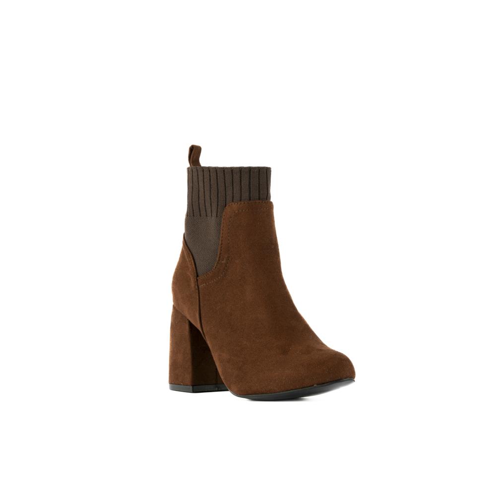 Foto 3 pulgar | Botines Calceta Tacon Casual 8cm Para Mujer Walki Arlett Cafe