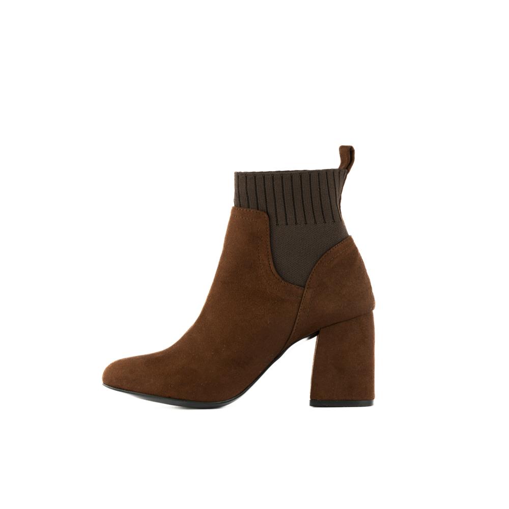 Foto 5 pulgar | Botines Calceta Tacon Casual 8cm Para Mujer Walki Arlett Cafe