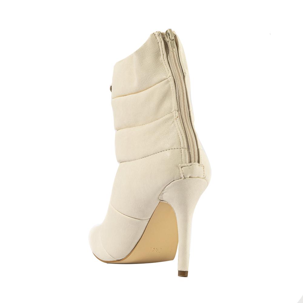 Foto 5 pulgar | Botines Tacon Delgado Moda 10.5cm Para Mujer Walki Francesca Beige
