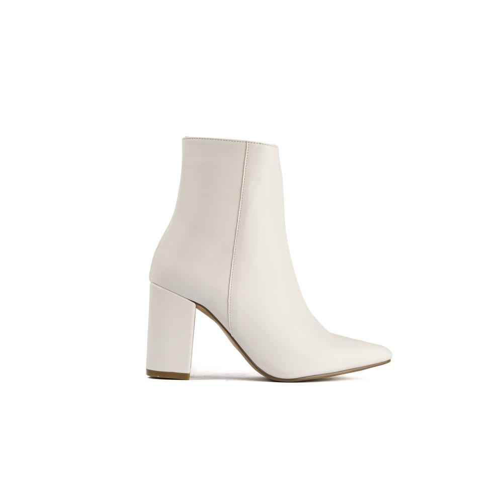 Foto 2 pulgar | Botín Tacón Ancho Casual 8cm Para Mujer Walki Liliana Blanco
