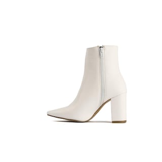 Foto 2 | Botín Tacón Ancho Casual 8cm Para Mujer Walki Liliana Blanco