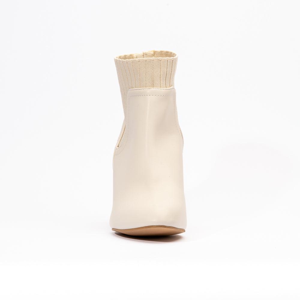 Foto 5 pulgar | Botines Calceta Tacon Casual 8cm Para Mujer Walki Arlett Beige
