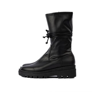 Foto 3 | Botines Tiras Plataforma Casual 5cm Para Mujer Walki Marisol Negro