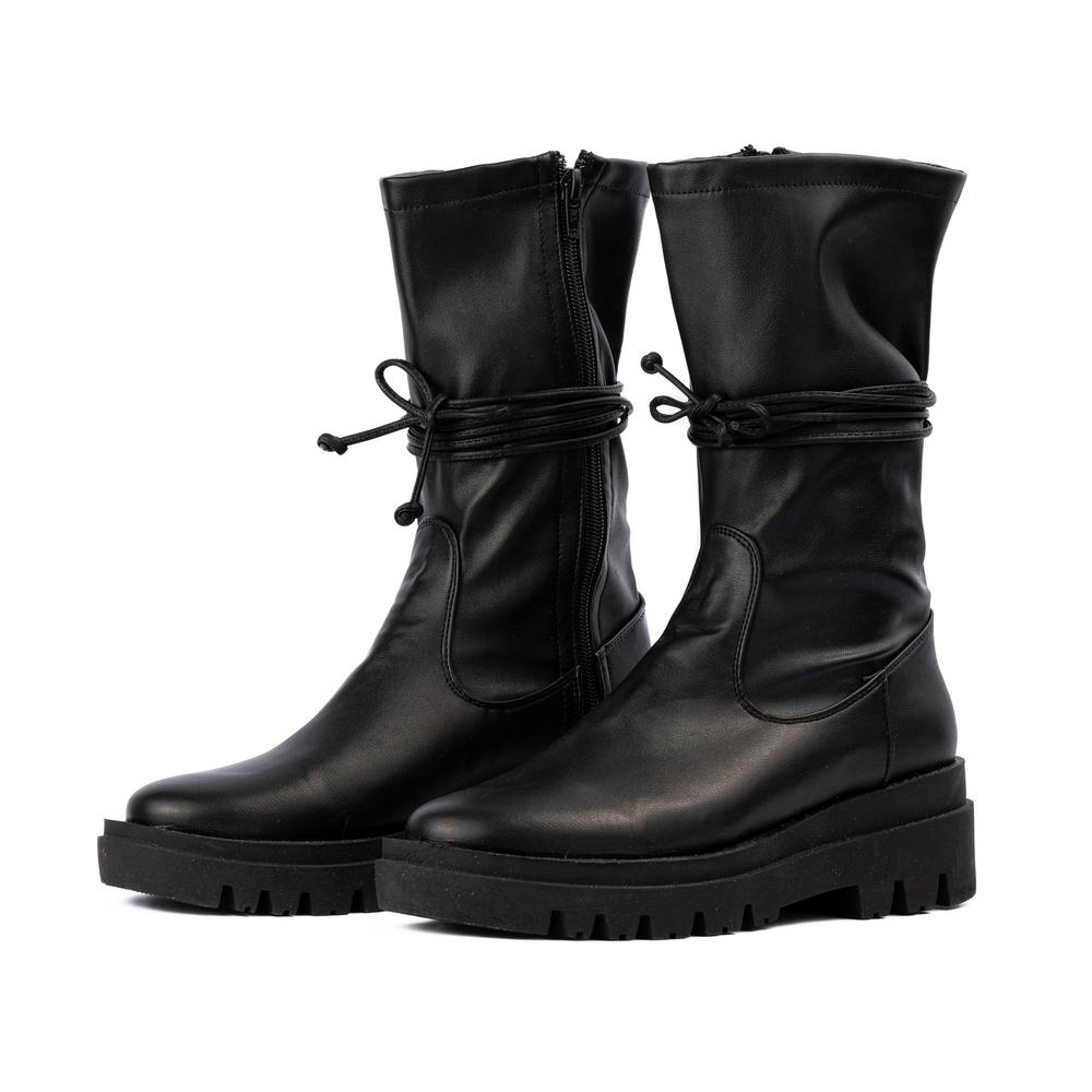 Foto 6 pulgar | Botines Tiras Plataforma Casual 5cm Para Mujer Walki Marisol Negro