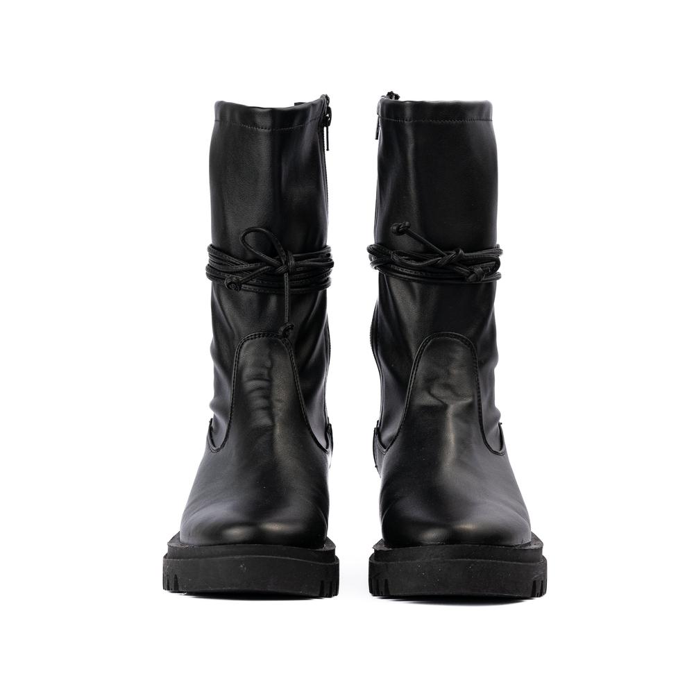Foto 7 pulgar | Botines Tiras Plataforma Casual 5cm Para Mujer Walki Marisol Negro