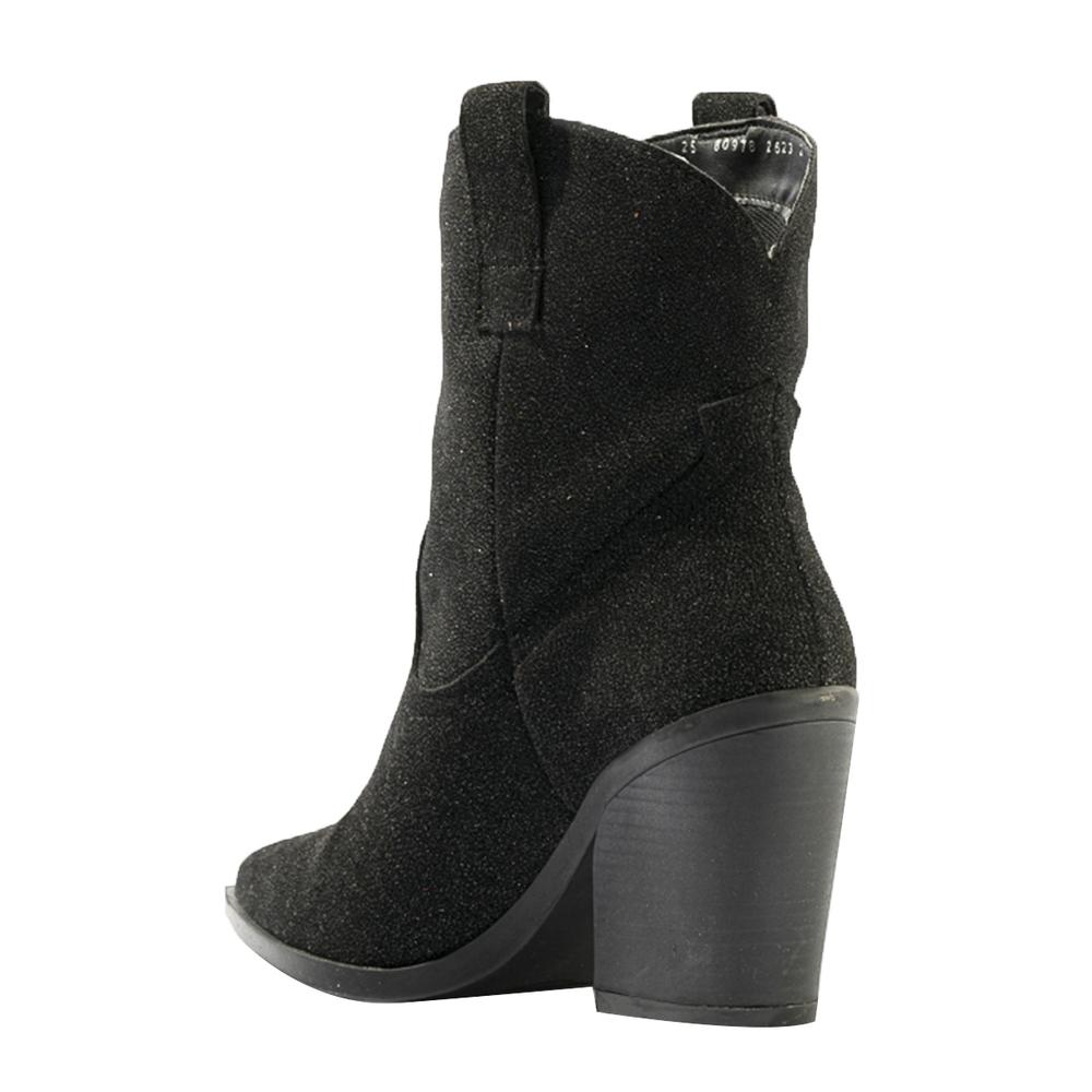 Foto 4 | Botas Vaqueras Tacón Moda 7cm Para Mujer Walki Claudia Negro