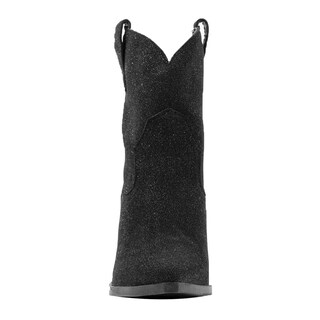 Foto 5 | Botas Vaqueras Tacón Moda 7cm Para Mujer Walki Claudia Negro